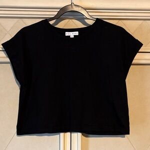 Mou Muse Black Crop Top for Women